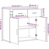 vidaXL Komoda 2 kosa dimljeni hrast 79x38x80 cm inženirski les | Shoptok.si