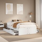 vidaXL Okvir kreveta bez madraca s ladicama bijeli 120x200 cm borovina | shoptok.hr