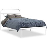 Metalni okvir za krevet s uzglavljem bijeli 100x190 cm | shoptok.hr