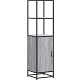 Maison Chic Visoka omara - Komoda - Predalnik siva sonoma 35,5x35x139 cm inž. les in kovina, (21719286) Cene