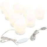 Zidno ogledalo s LED svjetlima okruglo stakleno | shoptok.hr