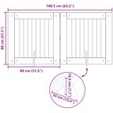  Vrata za pse s postoljem 2 pcs Hrast artisan 80 x 80 cm | shoptok.hr