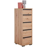 CARRYHOME komoda, antracit, barve hrasta | Shoptok.si