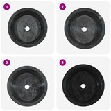  Umivaonik crni Ø 40 x 15 cm mramorni | shoptok.hr