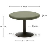 Kave Home okrugao vrtni stol s betonskom pločom stola ø 70 cm esilda – | shoptok.hr