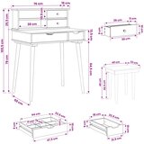  Set toaletnog stolića FAUSKE 3 kom. Bijela 76 x 50 x 103,5 cm | shoptok.hr