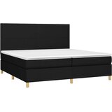  box spring s madracem LED crni 200x200 cm od tkanine | shoptok.hr