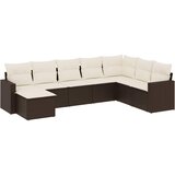  8-dijelni set vrtnih sofa s jastucima smeđi od poliratana | shoptok.hr