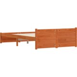  Krevetna konstrukcija s uzglavljem Voštano smeđa 135 x 190 cm | shoptok.hr