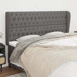  Uzglavlje s ušima tamnosivo 183x23x118/128 cm od tkanine | shoptok.hr