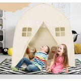  Otroški šotor s torbo za prenašanje, protizdrsna podloga, zadrga, bež barve | Shoptok.si