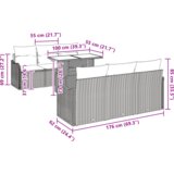 vidaXL 7-delna vrtna sedežna garnitura z blazinami bež poli ratan | Shoptok.si