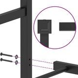 Metalni okvir kreveta uzglavlje i podnožje crni 160x200 cm | shoptok.hr