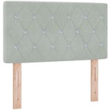 vidaXL Oblazinjena Glava Postelje s Kristalnimi Gumbi Svetlo Siva 80 cm Velur, (22048951) | Shoptok.si