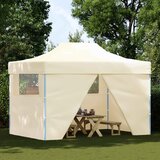  Šator za zabave 280 x 410 x 315 cm Krem Oxford tkanina Cijene