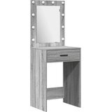  Set stola za oblačenje s LED s ladicama 2 pcs Siva Sonoma | shoptok.hr
