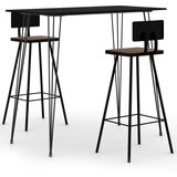 The Living Store Barska garnitura 3-delna črna - Barska Garnitura, (21476847) | Shoptok.si