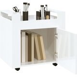 Kolica za radni stol sjajna bijela 60x45x60cm konstruirano drvo | Eponuda.ba