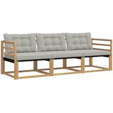  Set vanjskih sofa s jastukom 3 pcs Bijela i svjetlosiva | Eponuda.ba