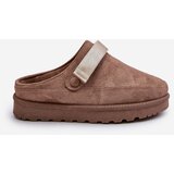 Boto Ladies Warm Slippers On Platform Brown Azida | Eponuda.ba