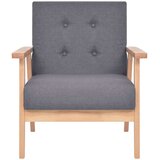  3-dijelna garnitura od tkanine tamnosiva | shoptok.hr