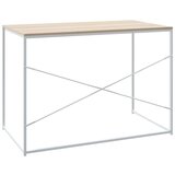 vidaXL Stol za računalo bijeli i boja hrasta 110x60x70 cm od iverice | shoptok.hr