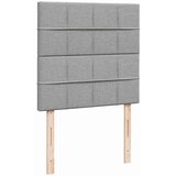 vidaXL Okvir kreveta s oprugama i madrac svjetlosivi 90x200cm tkanina | shoptok.hr