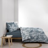 Douceur d intérieur Bela/modra bombažna posteljnina za zakonsko posteljo/podaljšana 240x220 cm Hera – | Shoptok.si