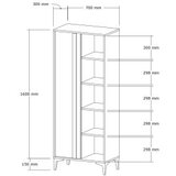 Hanah home Polica 70x175x30cm Bež-Antracit | Eponuda.ba