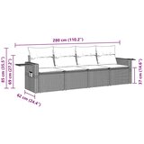  4-dijelni set vrtnih sofa od poliratana s jastucima crni | shoptok.hr