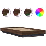  Okvir za krevet s LED svjetlima boja hrasta 100 x 200 cm drveni | shoptok.hr