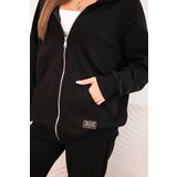 Polski Women's cotton set with a hood and zipper black | Shoptok.si