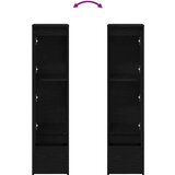 vidaXL Visoka ploča crni hrast 29,5x34x119,5 cm izrađeno drvo | shoptok.hr