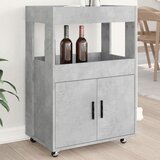vidaXL Barska kolica boja betona 60x39,5x89 cm od konstruiranog drva | shoptok.hr