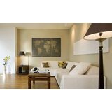  Slika - The map of the World German language:Beige continents - triptych 60x40 | shoptok.hr