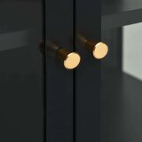  Stranska omarica črna 70x35x70 cm jeklo in steklo, (20620478) | Shoptok.si