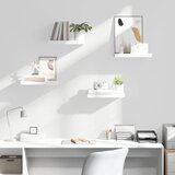  Plutajuće zidne police 4 kom sjajne bijele 40 x 23 x 3,8 cm MDF | shoptok.hr