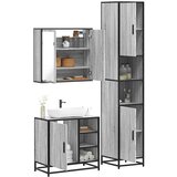Maison Chic Kopalniški sestavi - Kopalniško pohištvo 3 kosi siva sonoma inženirski les, (21788144) | Shoptok.si
