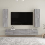 vidaXL Stenska TV omarica 2 kosa siva sonoma 30,5x30x110 cm Cene