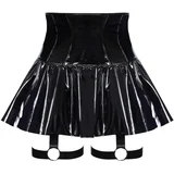 High Waist Vinyl Mini Skirt 2851792 Black L
