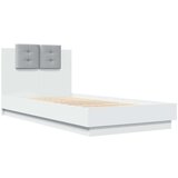 vidaXL Okvir za krevet s uzglavljem bijeli 75x190 cm konstruirano drvo | shoptok.hr