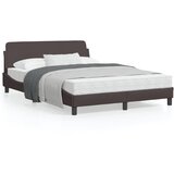 vidaXL Posteljni okvir z vzglavjem temno rjav 140x200 cm blago Cene