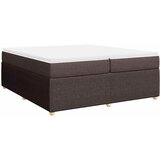  Krevet s oprugama i madracem tamnosmeđi 200x200 cm od tkanine | shoptok.hr
