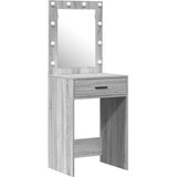  3-delni komplet toaletne mizice z LED svetlobo, siva, inženirski les, (22055056) | Shoptok.si