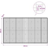  Gabion s žicom debljine 3,5 mm i mrežom 5x10 cm 350x30x200 cm | shoptok.hr