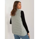 Fashion Hunters Women's pistachio vest without hood SUBLEVEL