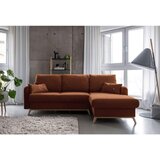 Miuform opečnato oranžna raztegljiva sedežna garnitura Scandic Lagom, desni kot | Shoptok.si