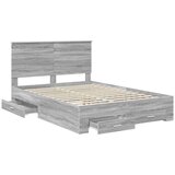  Konstrukcija postelje Siva Sonoma 140 x 200 cm Konstruiran les, (5000103427) | Shoptok.si