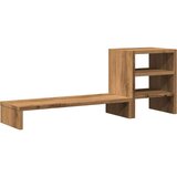 vidaXL Stojalo za monitor z organizatorjem artisian hrast inž. les | Shoptok.si