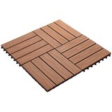  Pločice za decking 3D Dizajn 11 pcs Svijetlosmeđa 30 x 30 cm | shoptok.hr